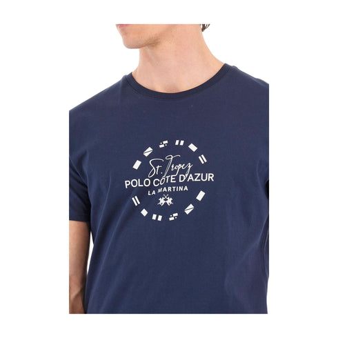 LA MARTINA T-shirt T-shirt Uomo stampa St. Tropez Blu P24-LA MARTINAYMR321JS206-07017-M - Francavilla Moda